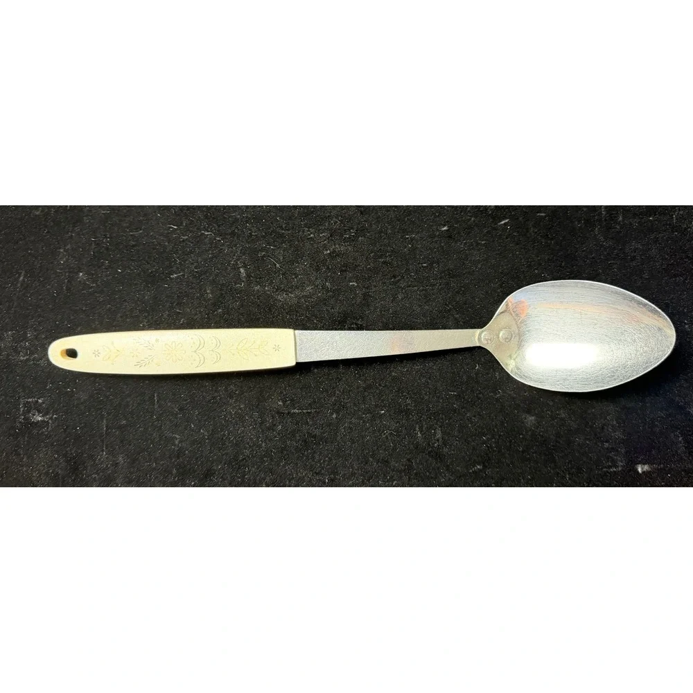 Vintage Ekco Flint Kitchen 5pc Lot: Potato Masher, Spoons, Melamine Turner